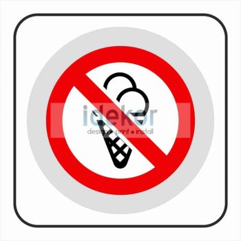 Fagylalttal bejönni tilos matrica/felirat/tábla