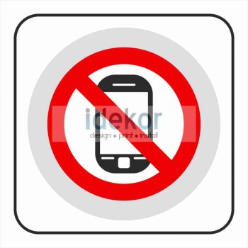 Mobiltelefon használata tilos matrica/felirat/tábla