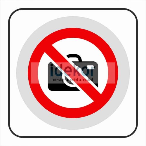 Fényképezni tilos! matrica/felirat/tábla
