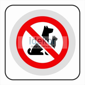 Kutyával bejönni tilos matrica/felirat/tábla