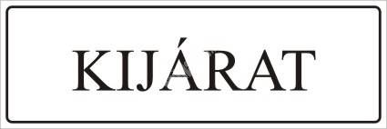 Kijárat felirat