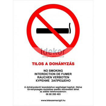 Tilos a dohányzás 2013-as szabályzat alapján
