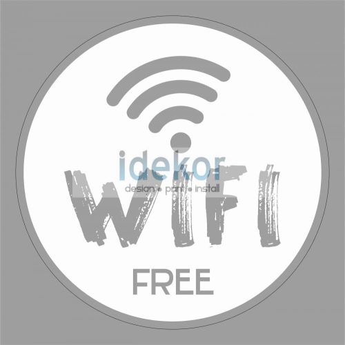 Free wifi matrica - vágott fólia