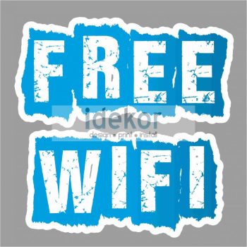 Free wifi matrica - nyomtatott-vágott