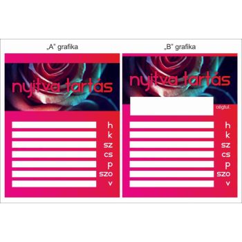 Nyitvatartás 18 - rózsás 