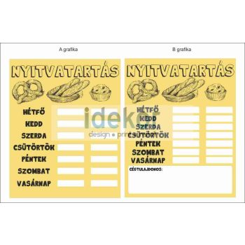 Nyitvatartás 23 - pékség