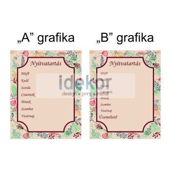 Nyitvatartás 31 - mezei virágos