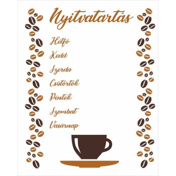 Nyitvatartás 28 - kávés