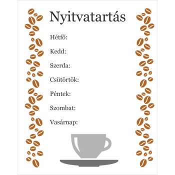 Nyitvatartás 29 - kávés