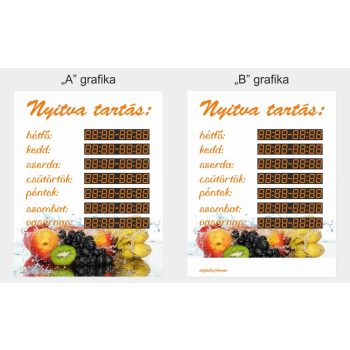 Nyitvatartás 52 - gyümölcsös