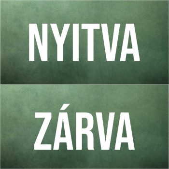 Nyitva-zárva - sötétzöld
