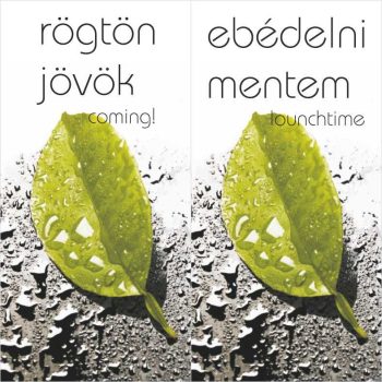 Rögtön jövök - Ebédelni mentem 13 - leveles