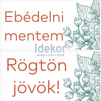 Rögtön jövök - Ebédelni mentem 29 - zöld leveles