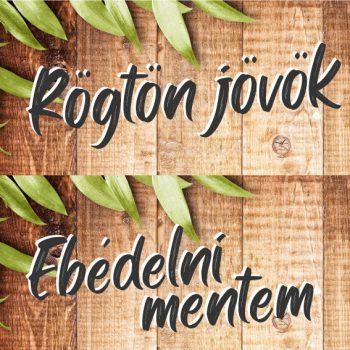 Rögtön jövök - Ebédelni mentem 50 - fa