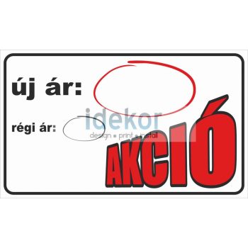 Akció felirat/tábla