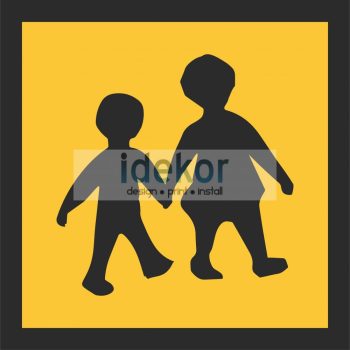 Gyermekszállítás fényvisszaverő autómatrica 