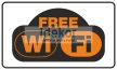 Free WiFi felirat kóddal vagy kód nélkül/matrica/tábla