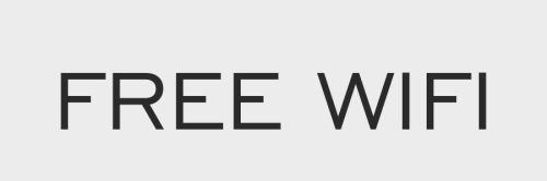 Free wifi felirat