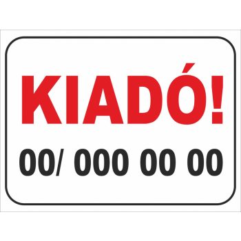Kiadó felirat/tábla