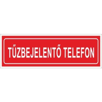 Utánvilágító tűzbejelentő telefon 15x5cm