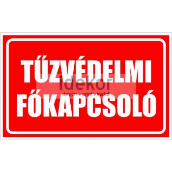 Utánvilágító tűzvédelmi főkapcsoló