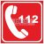 Utánvilágító segélyhívó 112 15x15cm