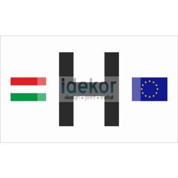"H" magyar mágnes, matrica