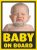 Baba, gyerek az autóban, Baby on board 1, autómatrica 
