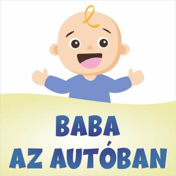 Baba az autóban autómatrica/mágnes