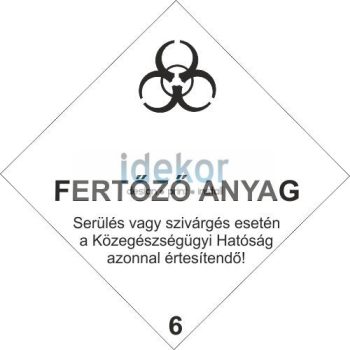 Fertőző anyagok 6.2 alosztály