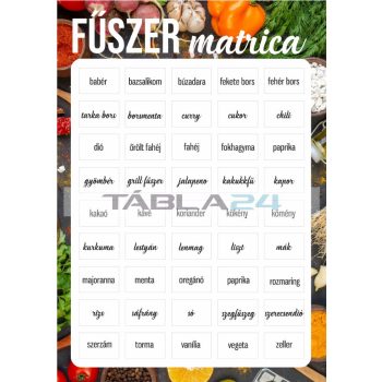 Fűszeres matrica csomag
