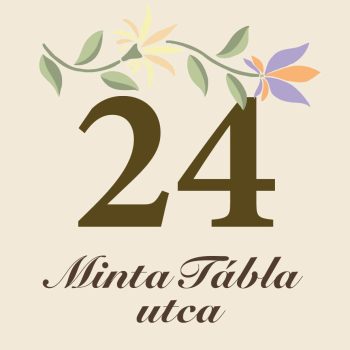 Egyedi házszámtábla matrica (már 15x15 cm mérettől) - 10