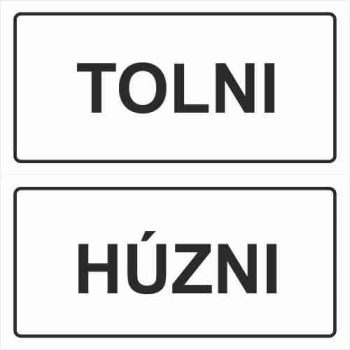 Tolni-Húzni Fehér - 20 cm x 10 cm - matrica