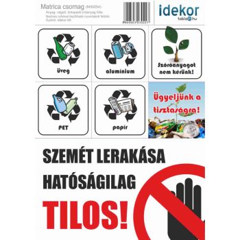Környezetvédelmi matrica  - 21 cm x 29 cm
