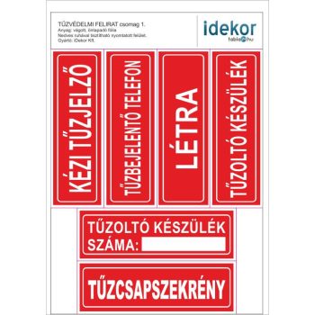 Tűzvédelmi matrica 2 - 21 cm x 29 cm
