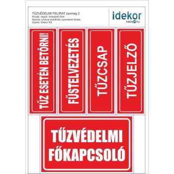 Tűzvédelmi matrica 3 - 21 cm x 29 cm