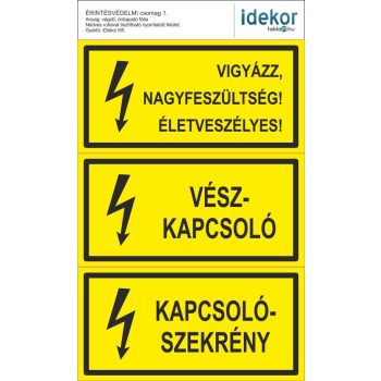 Veszélyt jelző matrica 1 - 21 cm x 29 cm