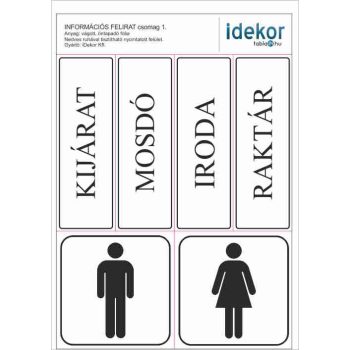 Információs matrica 1 - 21 cm x 29 cm