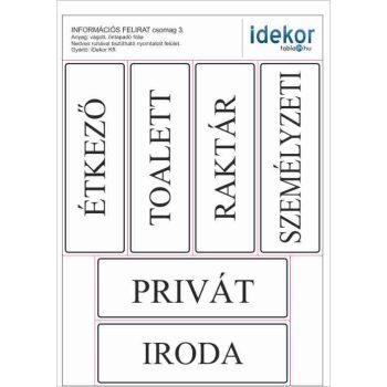 Információs matrica 4 - 21 cm x 29 cm