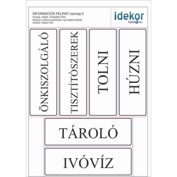 Információs matrica 5 - 21 cm x 29 cm