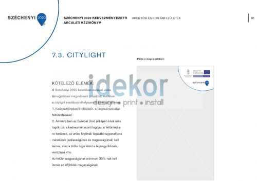 Széchenyi Terv 2020 citylight 1185x1750 mm