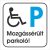 Mozgássérült parkoló - 10 cm x 10 cm - matrica