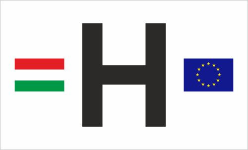 "H" magyar felségjelzés - 15 cm x 10 cm - matrica