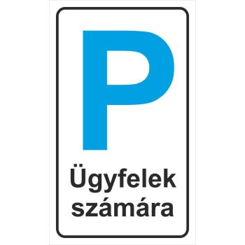 Parkoló ügyfelek számára 2 - 25 cm x 15 cm - matrica
