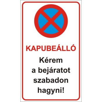 Kapubeálló 2 - 25 cm x 15 cm - matrica