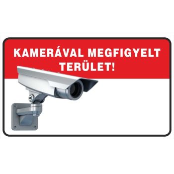 Kamerával megfigyelt terület 1 - 25 cm x 15 cm - matrica