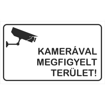 Kamerával megfigyelt terület 2- 25 cm x 15 cm - matrica