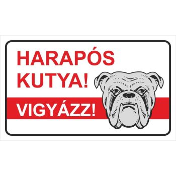 Harapós kutya - 25 cm x 15 cm - matrica