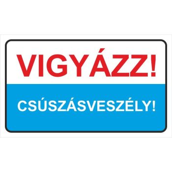 Csúszásveszély - 25 cm x 15 cm - matrica