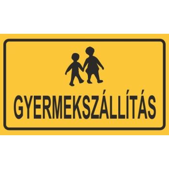 Gyermekszállítás - 25 cm x 15 cm - matrica